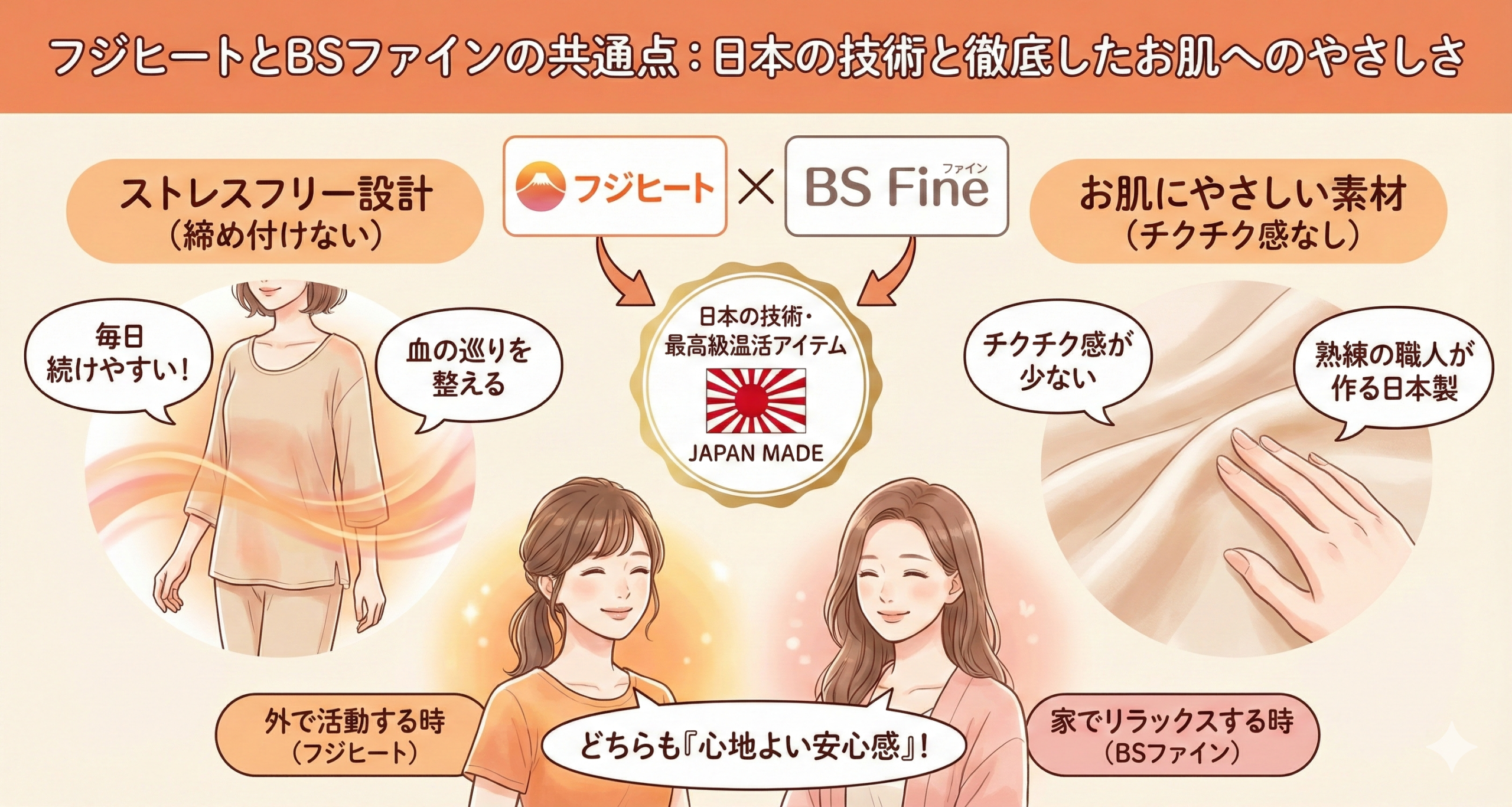 フジヒートとBSファインの共通点は