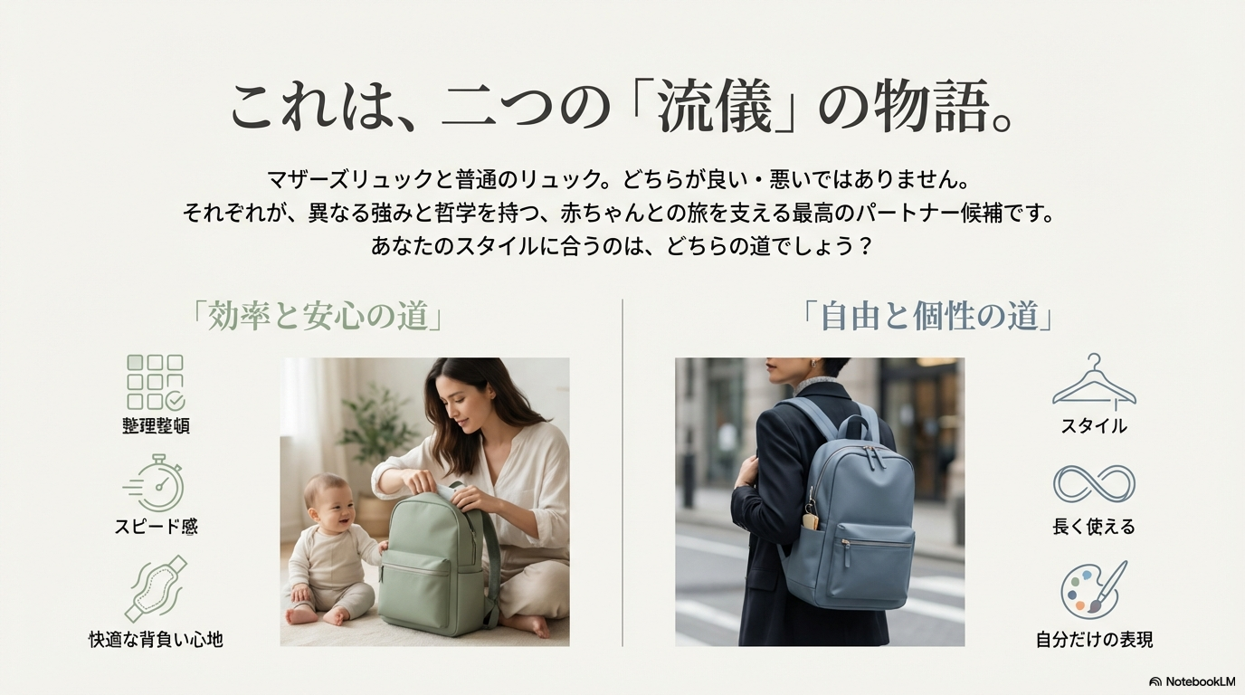 マザーズリュックと普通のリュックの違いを比較