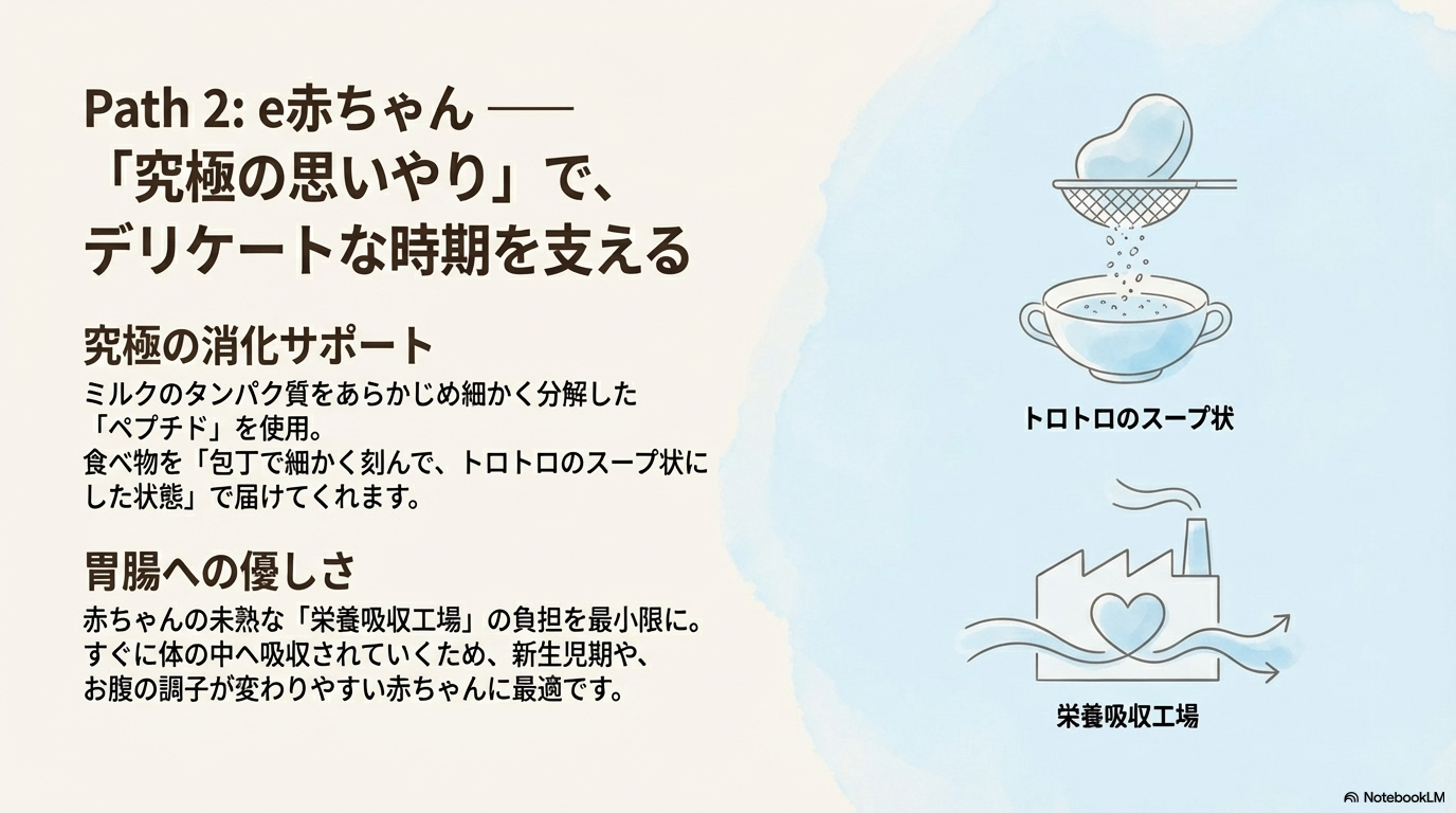e赤ちゃんの特徴：「究極の思いやり」で、デリケートな時期を支える