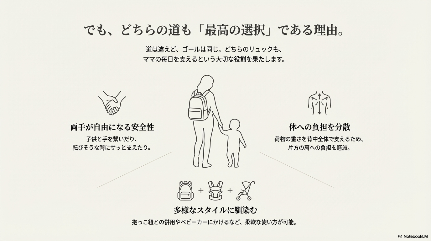 マザーズリュックと普通のリュックの共通点は？